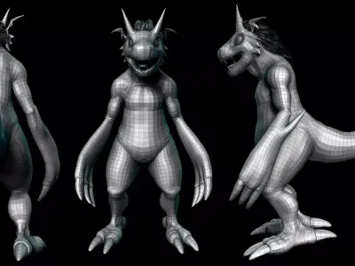 Guilmon-Game Ready Low-poly 3D model