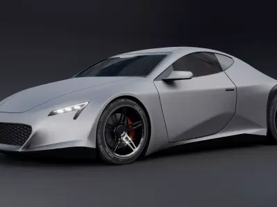 Futuristic Concept Car  - Original Design 3D model