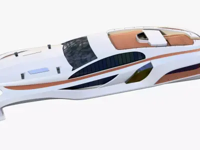 High-Speed Luxury Yacht M1 3D model