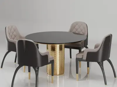 Dinning chair and table49 3D model