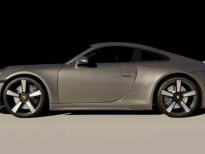 Porsche Sport Classic 2023 3D Model Low-poly 3D model