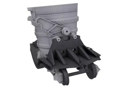 Slag Car Steel 3D model