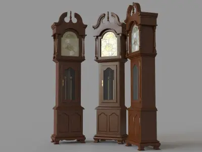 Grandfather Clock 3D model