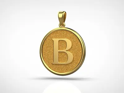 Pendant Letter B N31 3D print model