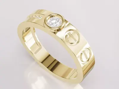 Jewelry Diamond Ring Model RG05 Free 3D print model