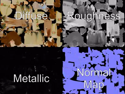 Vintage Porcelain Doll model pack Low-poly 3D model