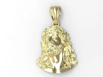 Jesus Head Pendant  3D print model
