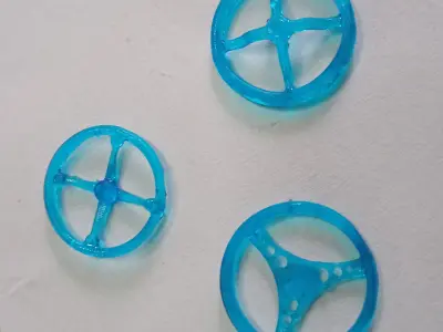 3 Hot rod steering wheel for 1 24 scale auto 3D print model