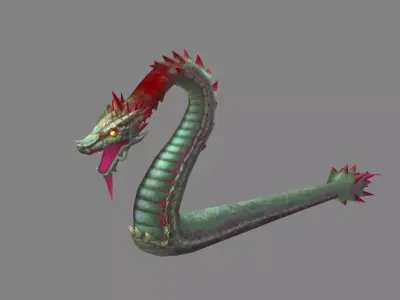 Python monster - Giant snake Low-poly 3D model