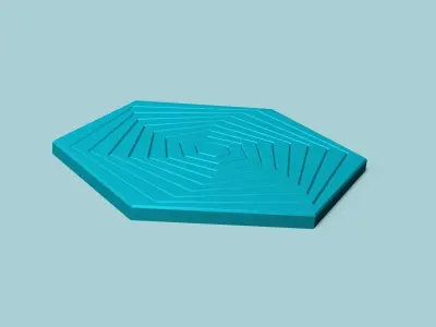 Hexagonal Wall Panel A09 - Interior Design Decoration 3D print model