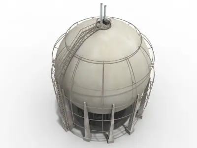 gasometer oil tank 3D model
