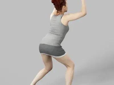 5x SPORT MAN WOMAN PEOPLE VOL02 SCANNED 3D Model Pack