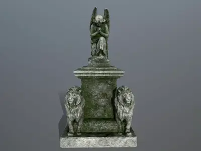 statue 4 stone Low-poly 3D model