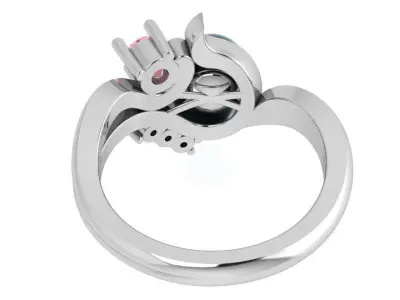 Round Cut Twisted Ring 3642 3D print model