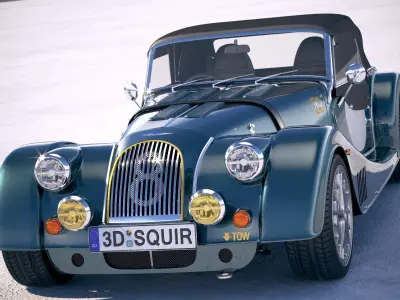 Morgan Plus 8 50th Anniversary 2018 with roof 3D model