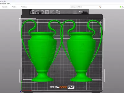 UEFA champions league  - 2  print versoions - engraved and clean 3D print model