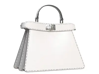 Fendi Peekaboo Bag White Low-poly 3D model