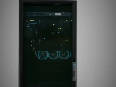 Server computer Low-poly 3D model