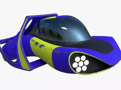 Hover car PBR 3D model