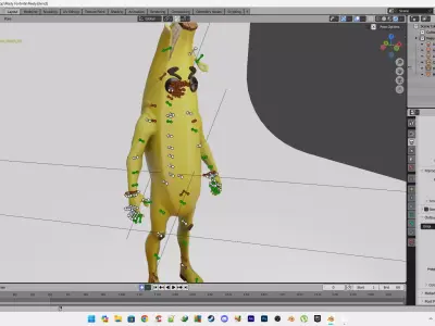 Peely Model Rigged Low-poly 3D model