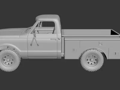 CHEVROLET K20 UTILITY BED 3D print model