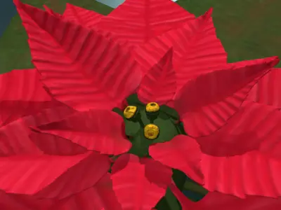 Poinsettia low poly Low-poly 3D model