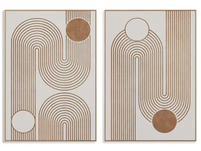 Abstract Painting Frame set 3D model 61