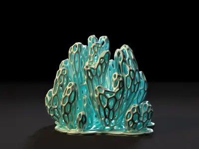 Coral Voronoi decor 3 3D print model