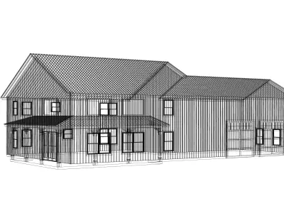 Barndominium House 021 -Archimple LLC Low-poly 3D model