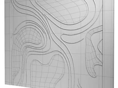 Decorativ panel wave 14 3D model