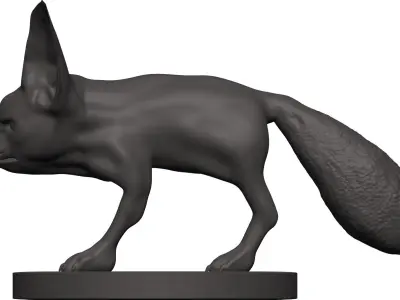 Fox-Fox figurine of donkey 3D model