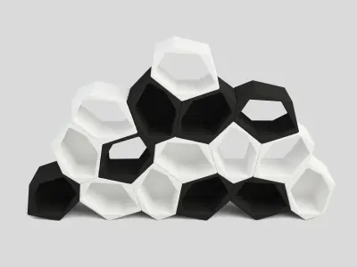 Movisi modular shelving system Low-poly 3D model