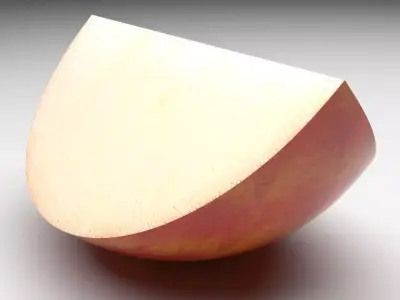 Sliced Apple 3D model