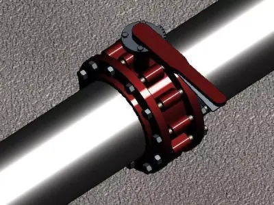 Revit Family - Butterfly Valve  2inch - 12inch  3D model