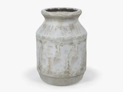 Old Clay Vase Low-poly 3D model