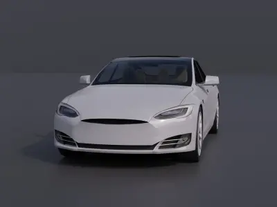 Generic Electric Sedan 3 Low-poly 3D model