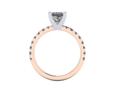 Solitaire Diamond Women Fashion Ring R2 3D print model