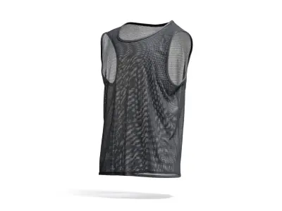 Black Football Team Practice Vest - soccer for training uniform 3D model
