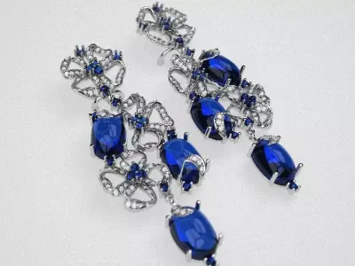 Thai style earrings 3D print model
