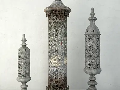 Cylinder Lanterns 3D model