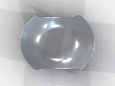 Bowl Chrome M Low-poly 3D model