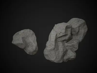 Rocks Cliffs Free low-poly 3D model