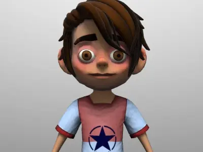Boy cartoon 3D model