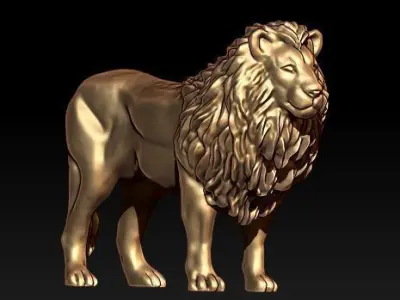 lion statue 3D model
