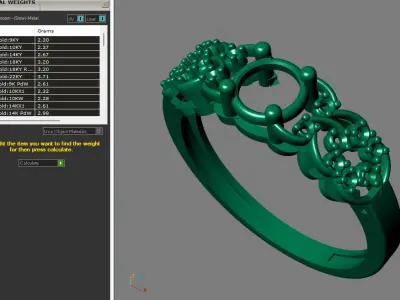 Rings for Women Womens Rings Stone Ring Ready STL 3DM Models  3D print model 23