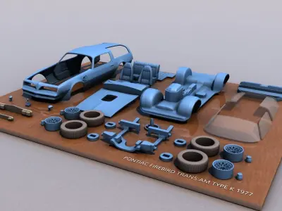 Pontiac Firebird Trans AM Type K 1977 3D print model