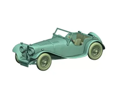 Jaguar SS100 print 3D print model