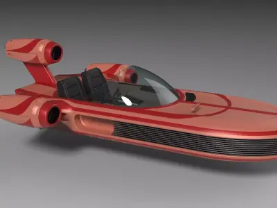 Landspeeder X-34 from movie Star Wars 3D model