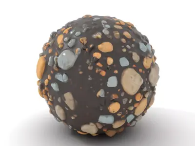 Textured Pebble Sphere model pack Texture