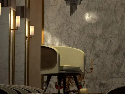 Dining Chair Modern Design 3D model